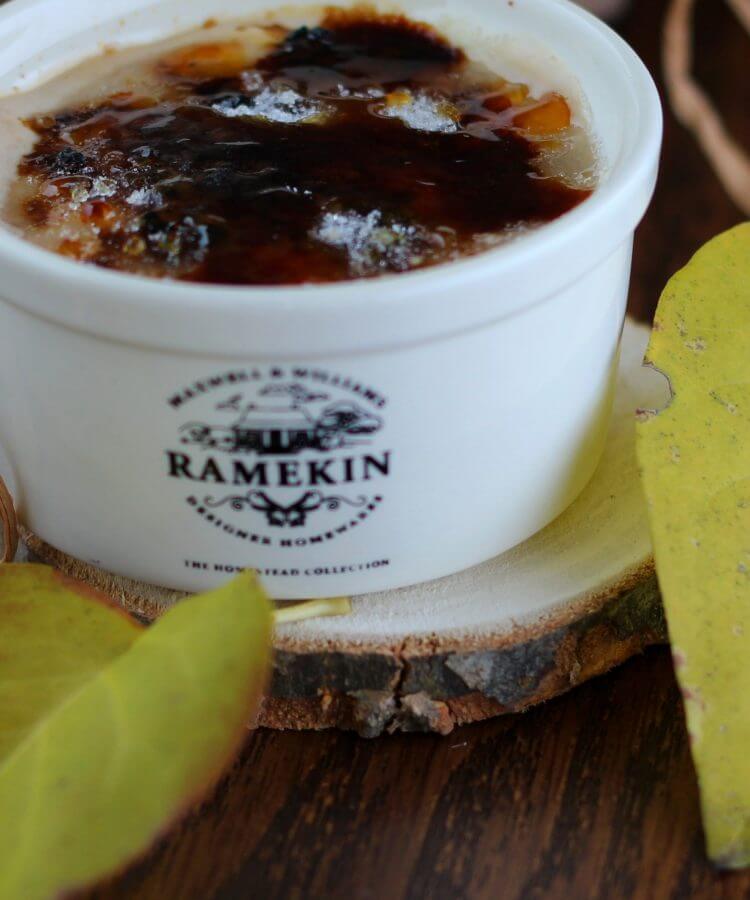 Crème brûlée alla crema di marroni/ Chestnut cream's crème brûlée.