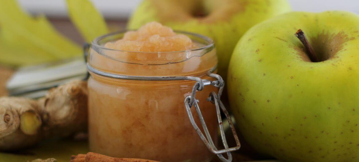 Apfelmus speziata, salsa di mele tedesca con spezie.