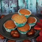 Muffin vegani alle castagne/ Chestnut vegan muffins.