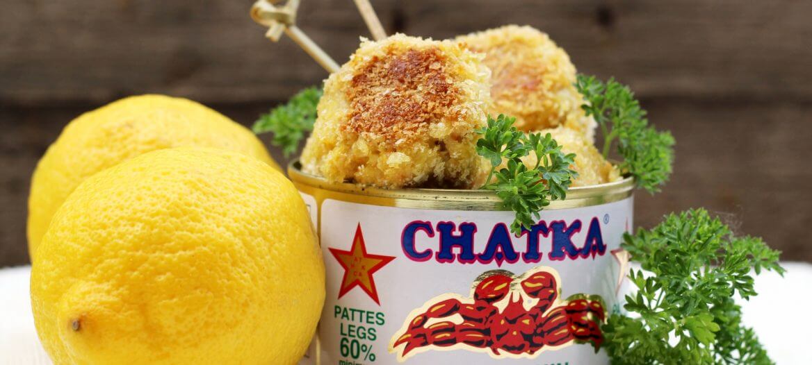 Polpette di granchio/ Maryland crab cakes.
