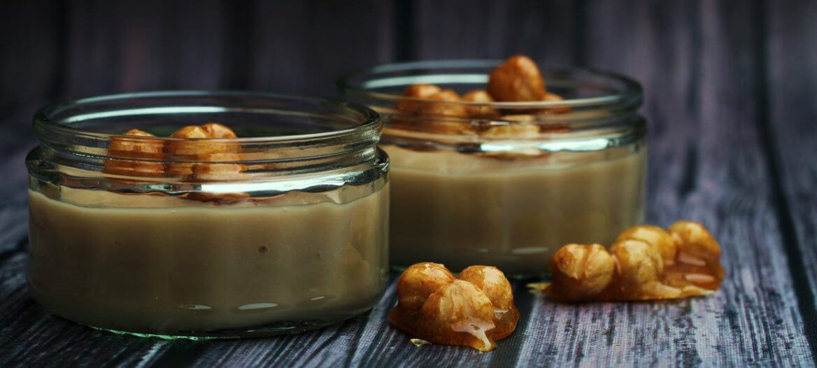 Budino vegano alle nocciole/ Hazelnut vegan pudding.