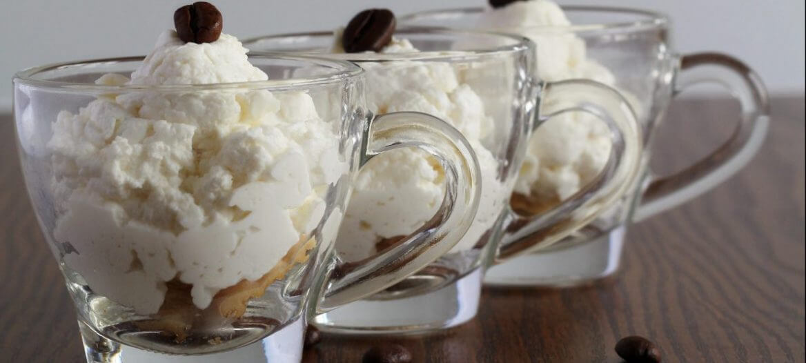 Mousse cioccolato bianco e caffè