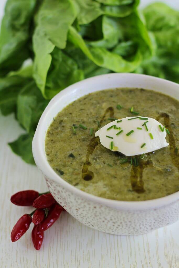 Vellutata di lattuga/ Lettuce soup.