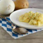 Kartoffelsalat bayrisch, Bavarian potato salad.