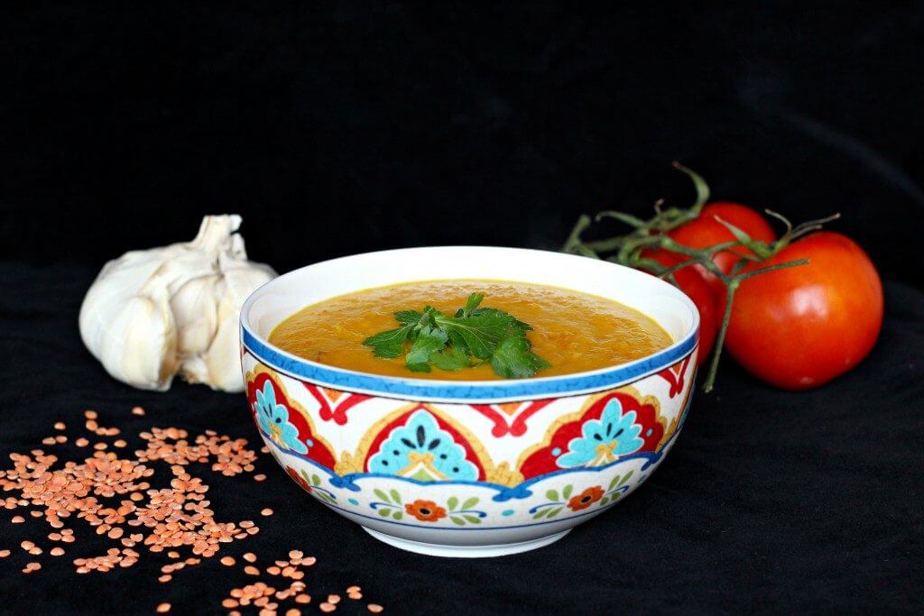 Red lentils' dhal.