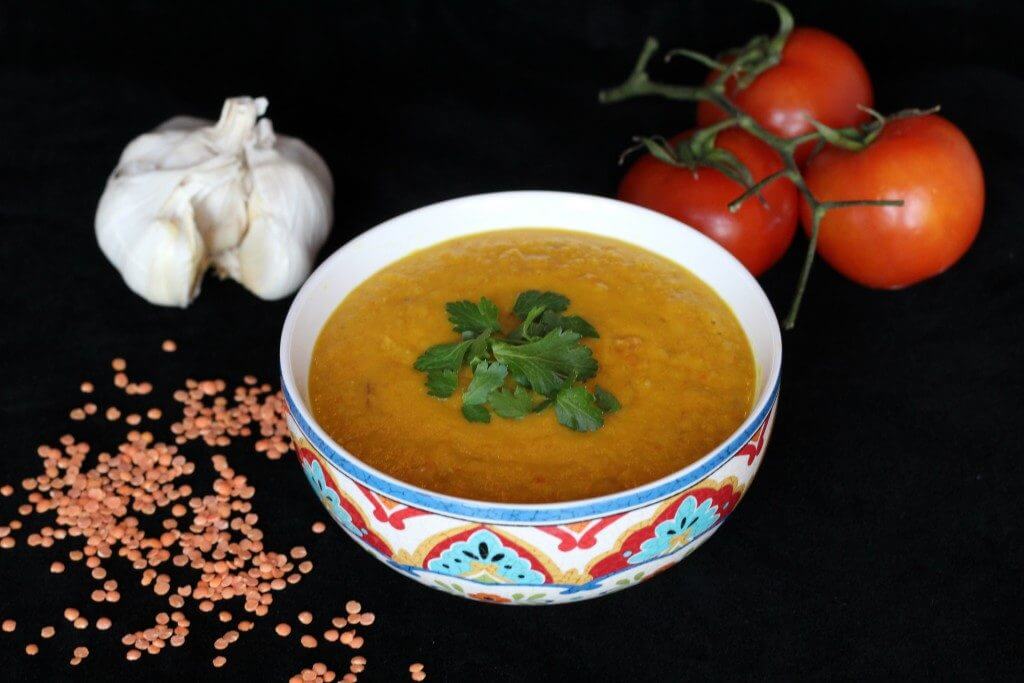 Red lentils' dhal.