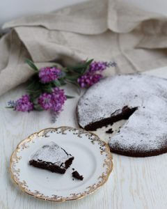 Flourless gluten free chocolate cake.