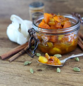 Pumpkin and apple spiced chutney.