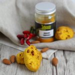 Golden savory biscuits.