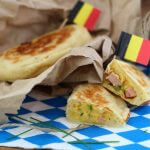 Piadina turnovers with German filling.