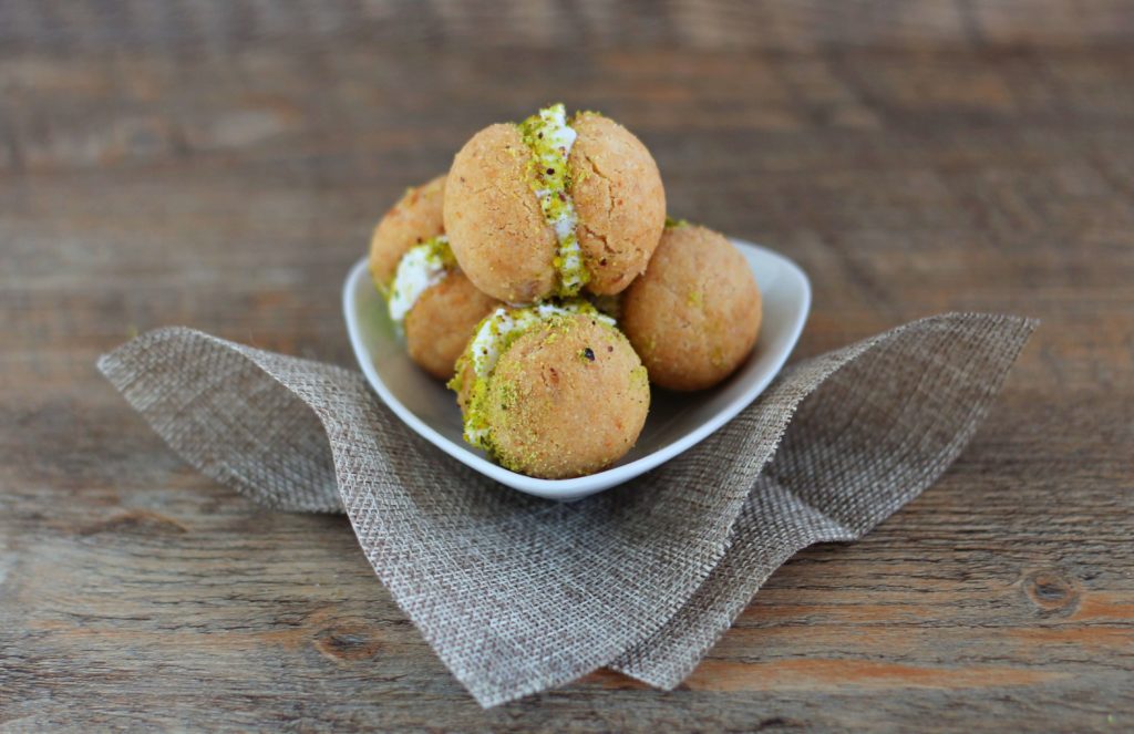 Salty Lady's Kisses ( salty almond sandwich cookies).