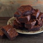 Dark chocolate brownies.