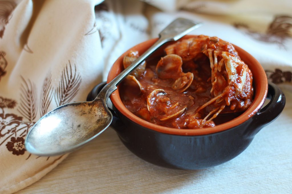 Fish soup Romagna style.