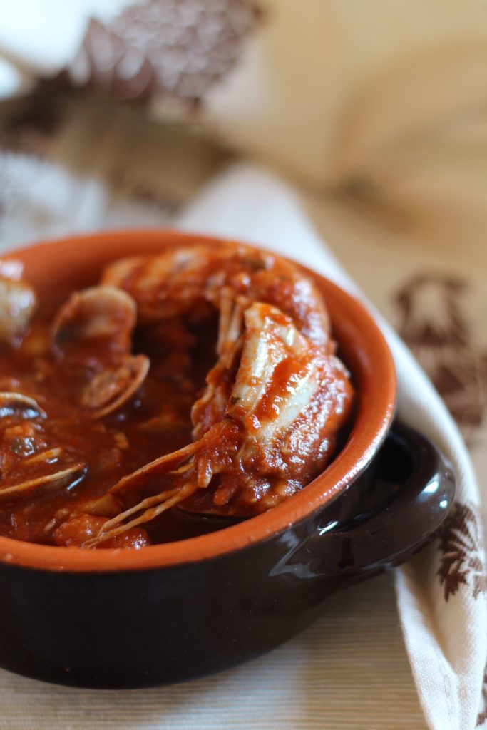 Fish soup Romagna style.