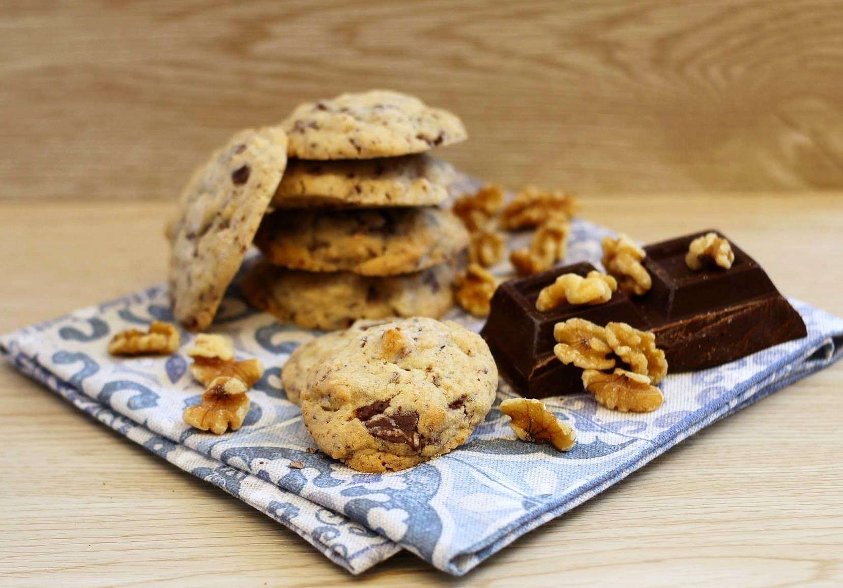 Cookie cioccolato e noci. 