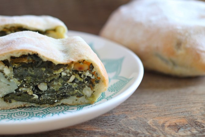 Stuffed Irish blass with spinach, feta cheese and pine nuts.