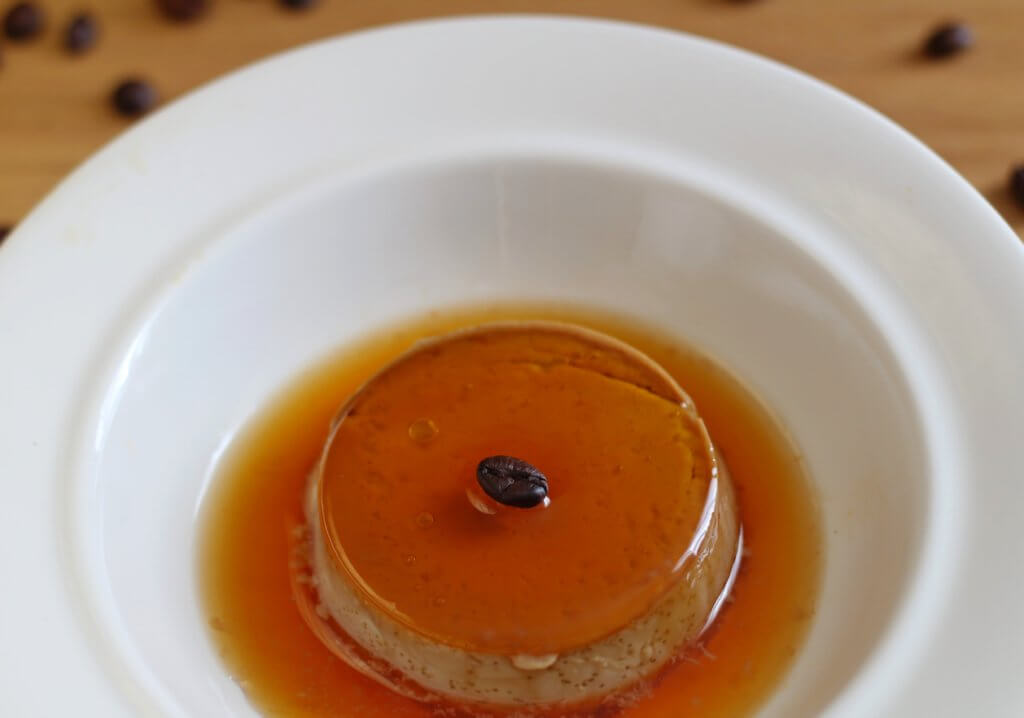Coffee crème caramels.