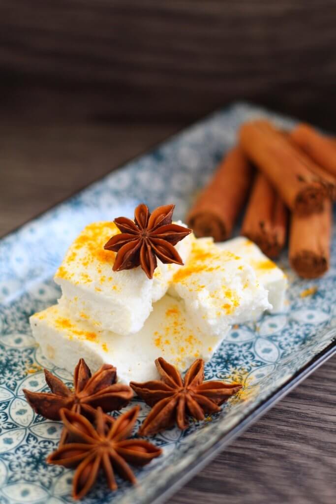 Homemade paneer ( indian cheese).