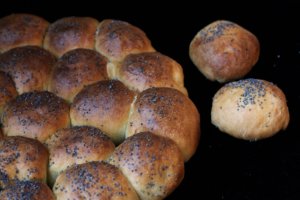 Stuffed bread balls.