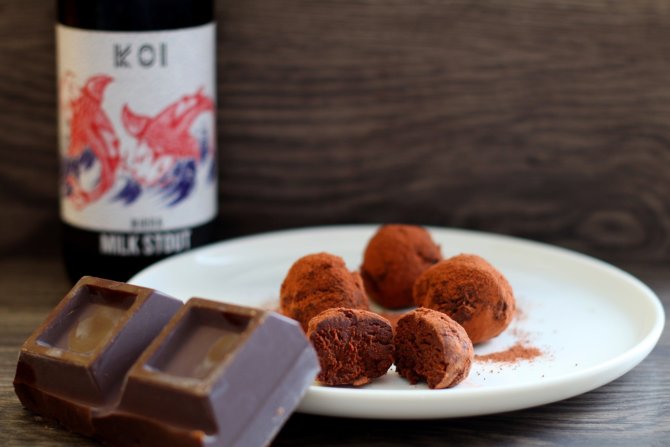 Milk stout chocolate truffles.