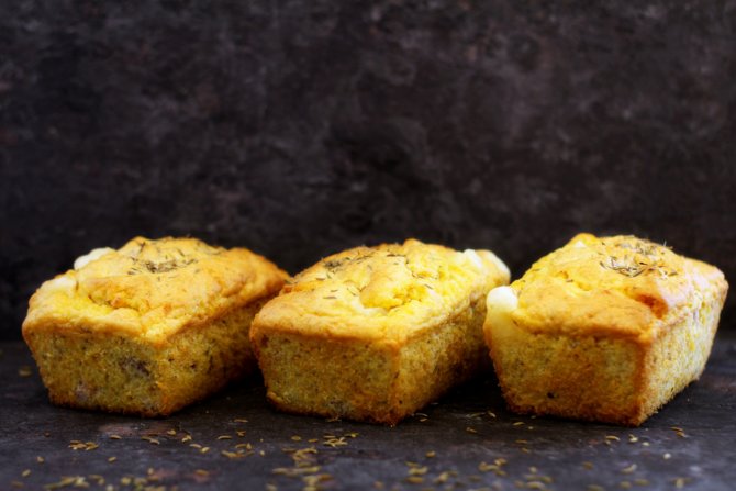 Mini plum- cake carote e cumino.