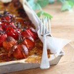 Roasted cherry tomatoes or ” red drug”.