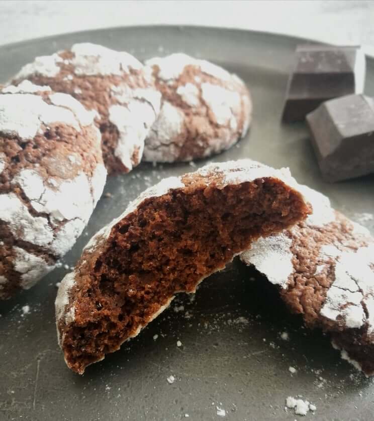 Chocolate crinckle cookies.