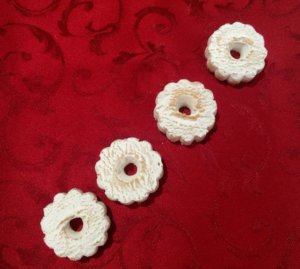 Canestrelli, Ligurian shortbread cookies made with hard boiled yolks.