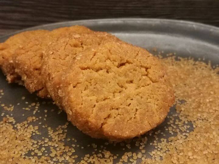 Caramel loaded shortbread cookies.