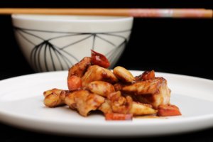 Chinese style almond chicken