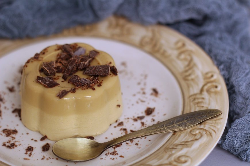 Layered coffee bavarois, a very elegant but easy dessert.