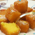 Deep fried sweet egg custard.